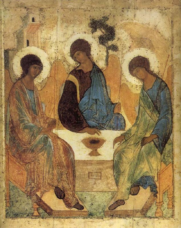 Andrei  Ivanov Old Testament trinity Spain oil painting art